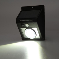 Mozgásérzékelős, Napelemes COB LED-es Fali Fény